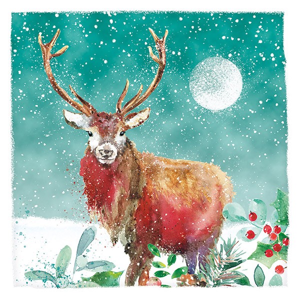 UCLH Charity Christmas card - Winter stag